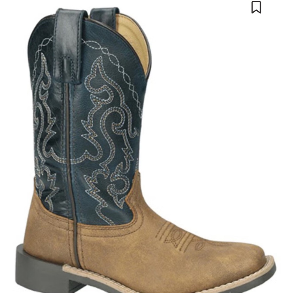 Tan and black toddler cowboy boots